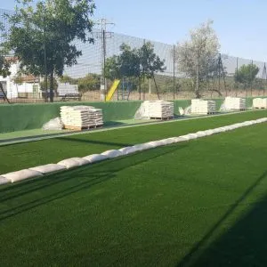 Campo fútbol Colegio Diocesano, construcción de campo de fútbol