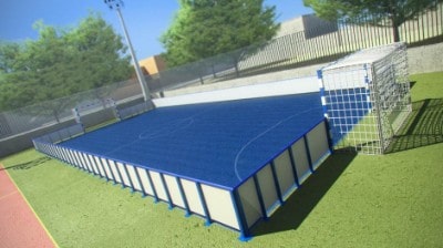 Construcción de canchas de fútbol pistas tipo Indoor, campo de fútbol césped artificial