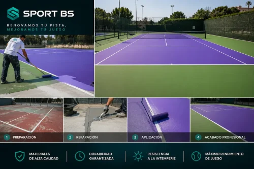 Cuánto cuesta pintar una pista de tenis según la superficie y el estado del pavimento.