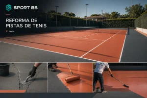 Pintado de las líneas de una pista de tenis con medidas reglamentarias y alta resistencia. epintado de pistas de tenis con pintura por capas.